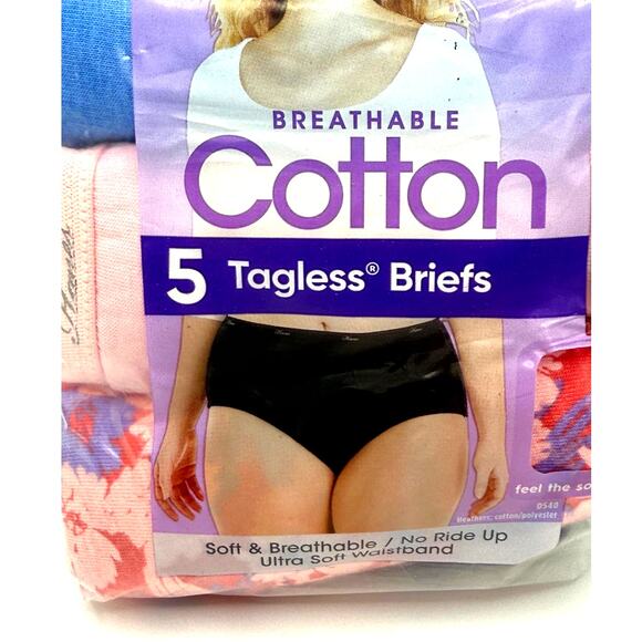 Hanes Soft Breathable Cotton 5 Tagless Briefs Ultra Soft Waistband Size 8/XL - Picture 4 of 8